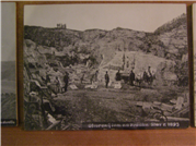 Ťažba travertínu v roku 1893