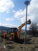 Osadenie stĺpa aj s košom